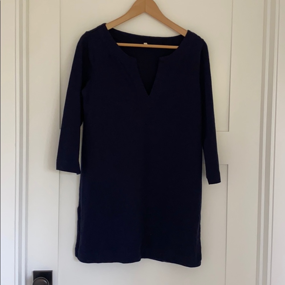 Jcrew navy shift cotton dress